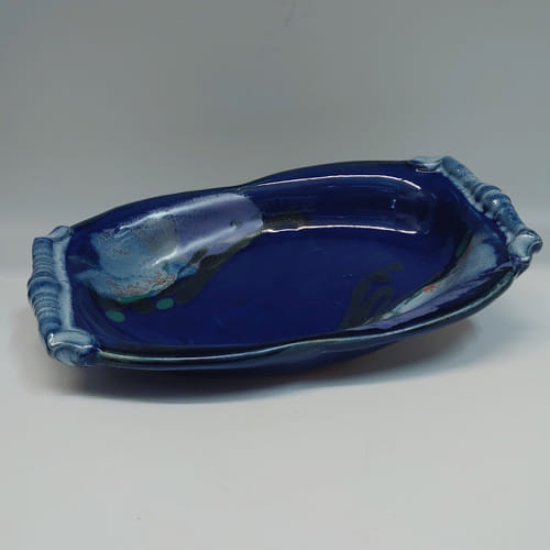 #220140 Platter Cobalt 11x7 $18 at Hunter Wolff Gallery
